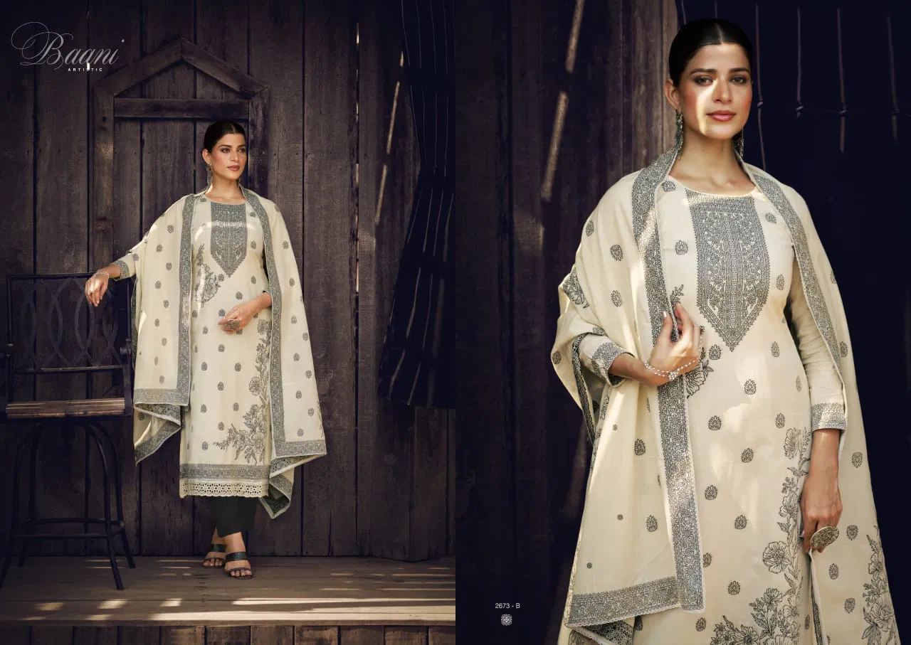 Baani by Sargam Pure Cotton Embroidery Surat Salwar Suit In India 